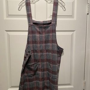 Plaid jumper dress